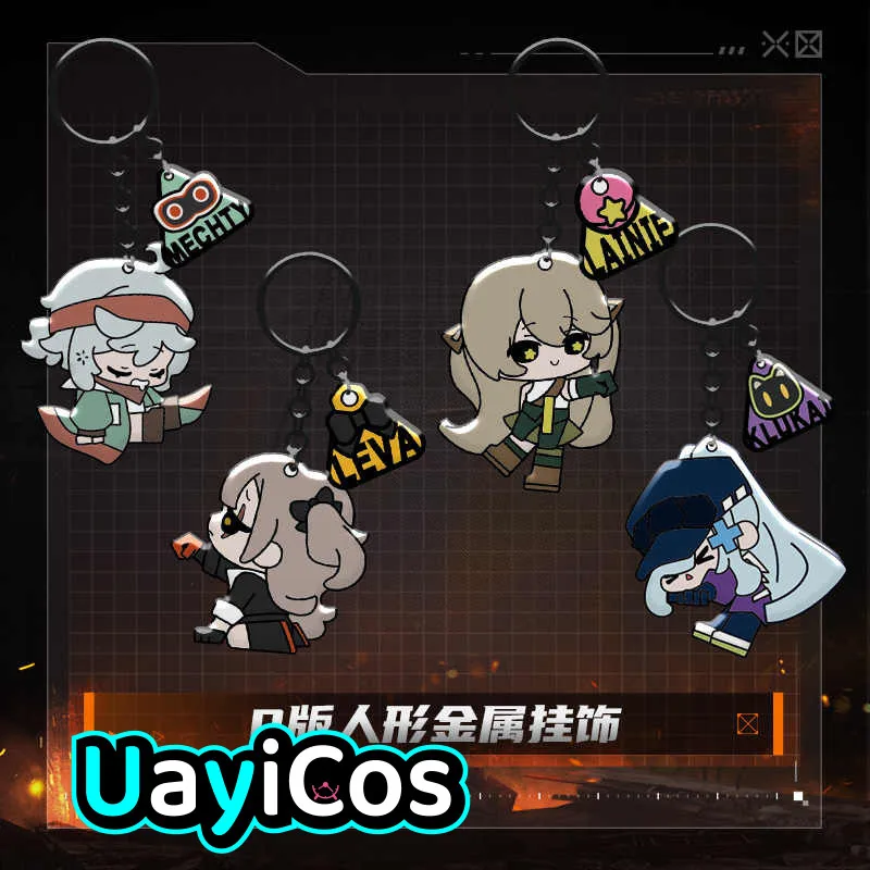

Official GIRLS' Frontline 2:EX Exilium Klukai Leva Mechty Lainie Metal Keychain Bag Pendant Anime Game Doll Accessories Toy Ki
