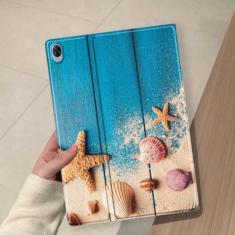 Blue Wood Shells Beach For Huawei MediaPad 11 M5 M6 ES Pro M5Lite Honor Pad V7 V8 X7 X8 X9 GT Pro Tab Tablet Case Soft