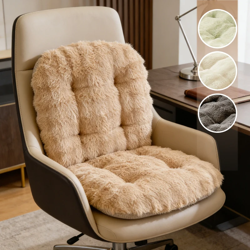 

Эргономичная подушка для офисного кресла из плюша в виде кролика, мягкая полиэстеровая подушка для поясницы и спины для длительного сидения дома, в машине, офисе, для студентов