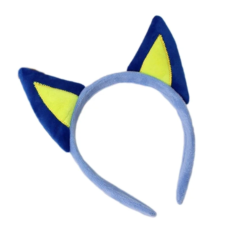 Bluey Anime Character Headbands with Dog Ears Hair Bands Plush Headwear Role-playing Costumes Props Children\'s Birthday Gifts