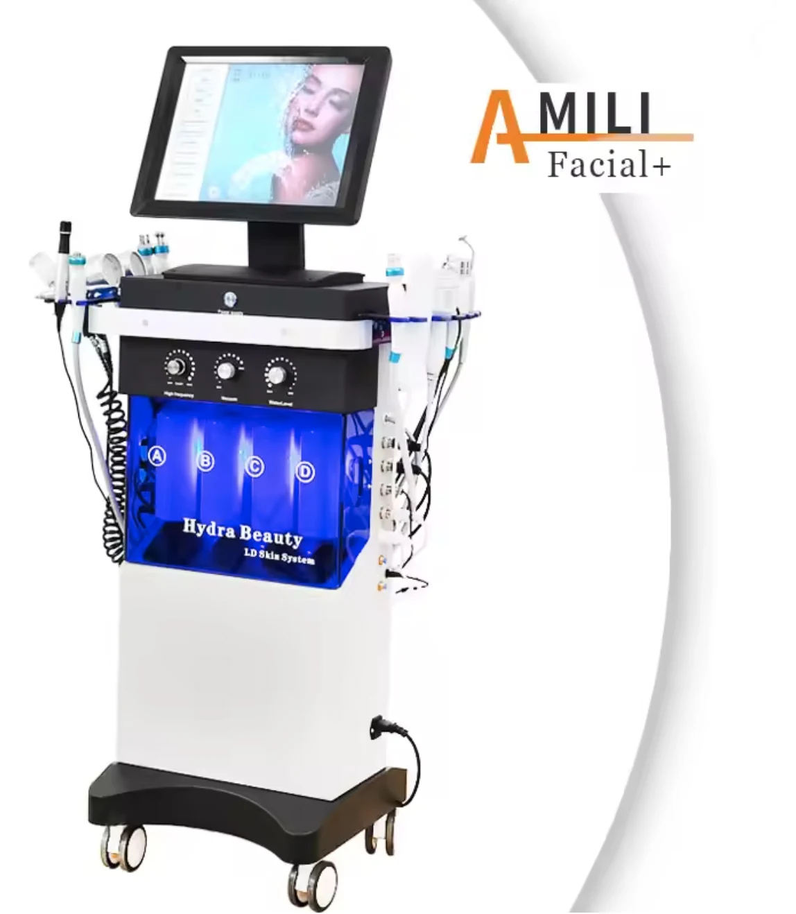 14 in 1 ハイドロオキシジェンフェイシャルトリートメント美顔器、多機能ハイドラダーマブレーションアクアピールフェイシャル付き