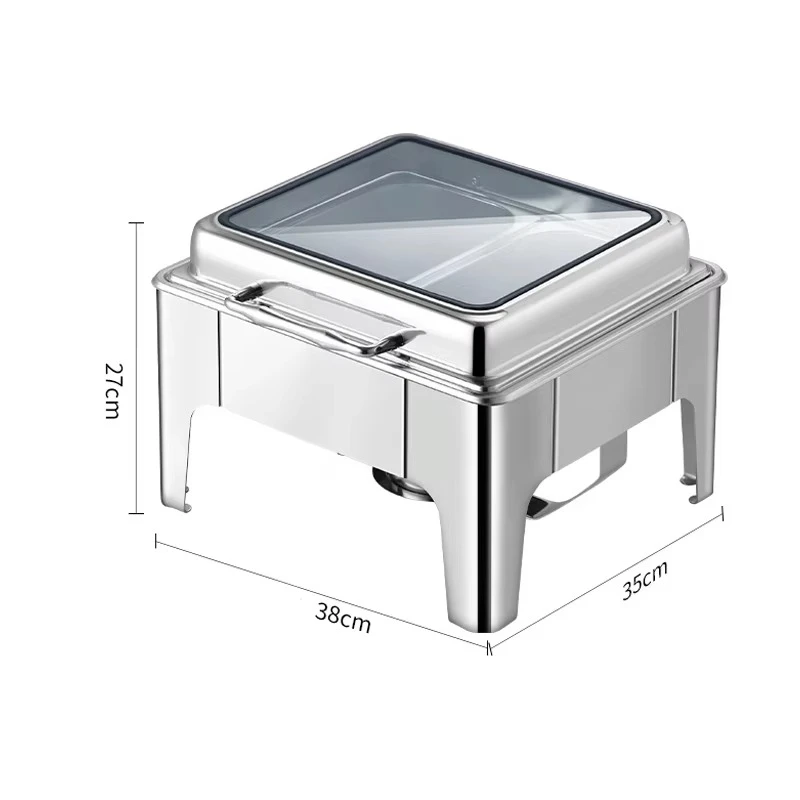 

Restaurant Equipment Gold Rose Gold Silver Hot Pot Buffet Catering Stainless Steel Hydraulic Hot Pot Buffet Set