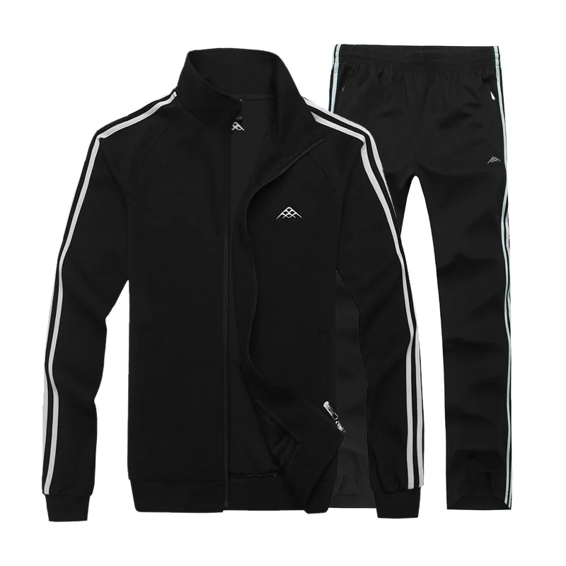 New Arrival Tracksuit Men Clothing Fashion Mens Sportswear Casual Man Suit Two-piece Set Jacket+pants Asian Size 8XL