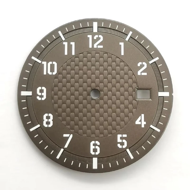 High-e 33.8mm NH35/NH36 Trendy Exquisite Luminous Pilot-Style Movement Watch Dial Modification Parts Luminous Components Sterile