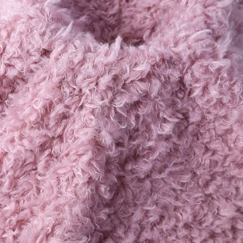 Soft Curly Fleece Plush Fabric All Polyester Material for Autumn Winter Pillow Pet Nest Stuffed Toy Shoe Hat Making 1x1.6meter