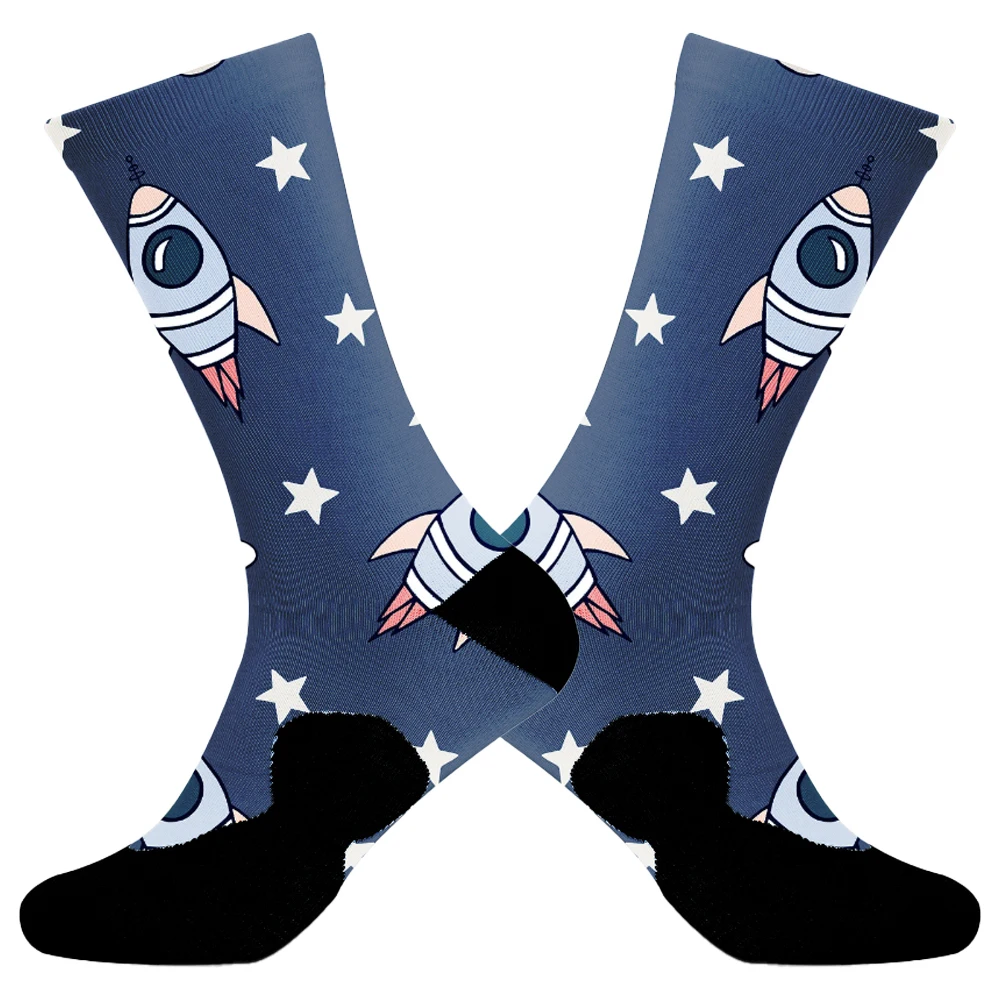 2024 neue Cartoon Socken Socken rutsch feste atmungsaktive Fahrrads ocken Kompression Rad socken Fahrrad Flotte Renn socken Männer und Frauen