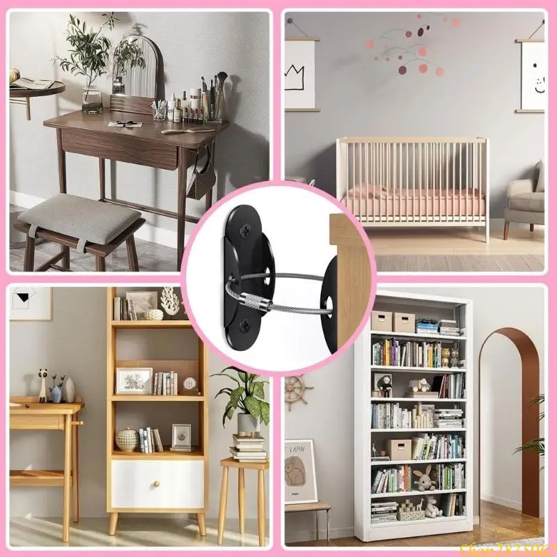 أشرطة مثبتة للأثاث، أشرطة مضادة للطرف تمنع السقوط العرضي 831F #3