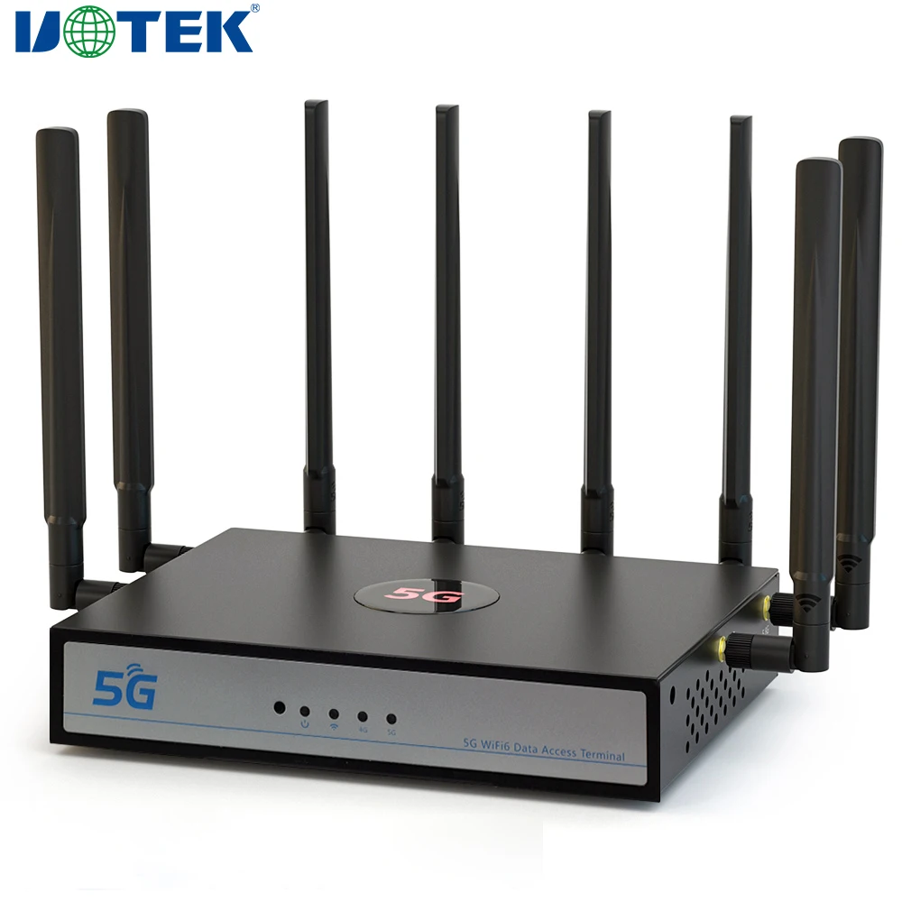WiFi6 5G CPE راوتر لاسلكي ثنائي النطاق 802.11ax شبكة راوتر الإنترنت عالية السرعة OEM راوتر النطاق العريض مع فتحة للبطاقات SIM UT-9155