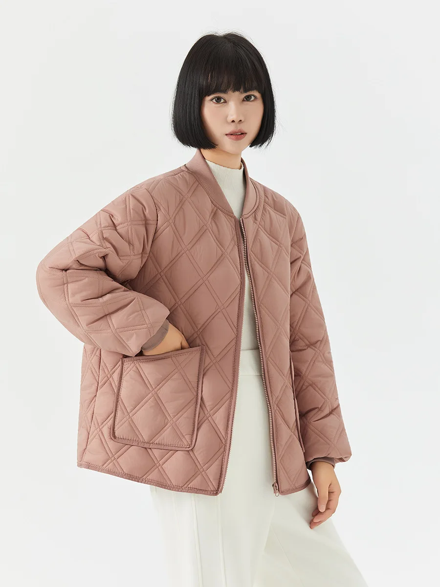 الفرنسية Argyle سترة قطن للنساء الخريف الشتاء بلون سستة رشاقته السترات عادية موضة بسيطة الإناث معطف دافئ #3