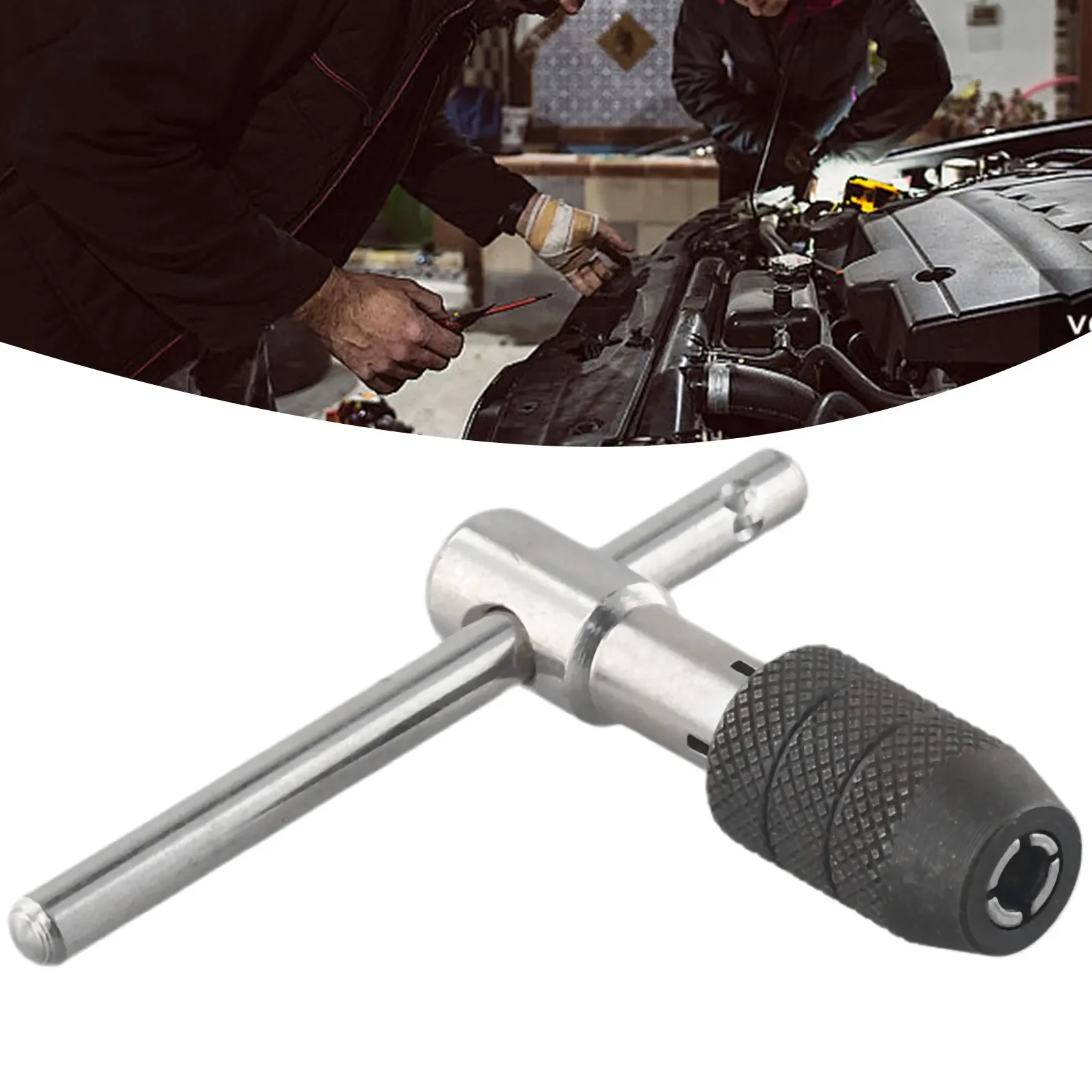 M3-M6 M5-M8 M6-M12 Adjustable Carbon Steel Hand Thread Tap Holder T-handle Ratcheting Tap Wrenches For Electrical Work
