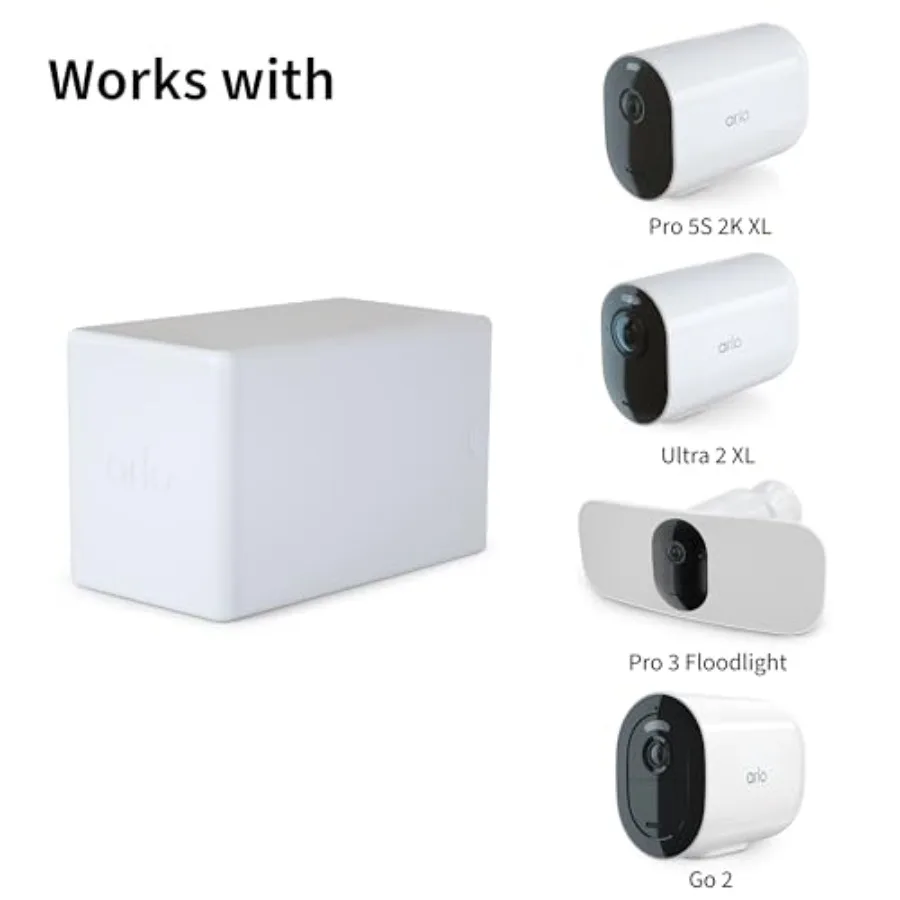 XL Rechargeable Battery - Certified Accessory - Works with Pro 3 Floodlight Pro 4 XL Ultra 2 XL and Go 2 Cameras White - VMA542