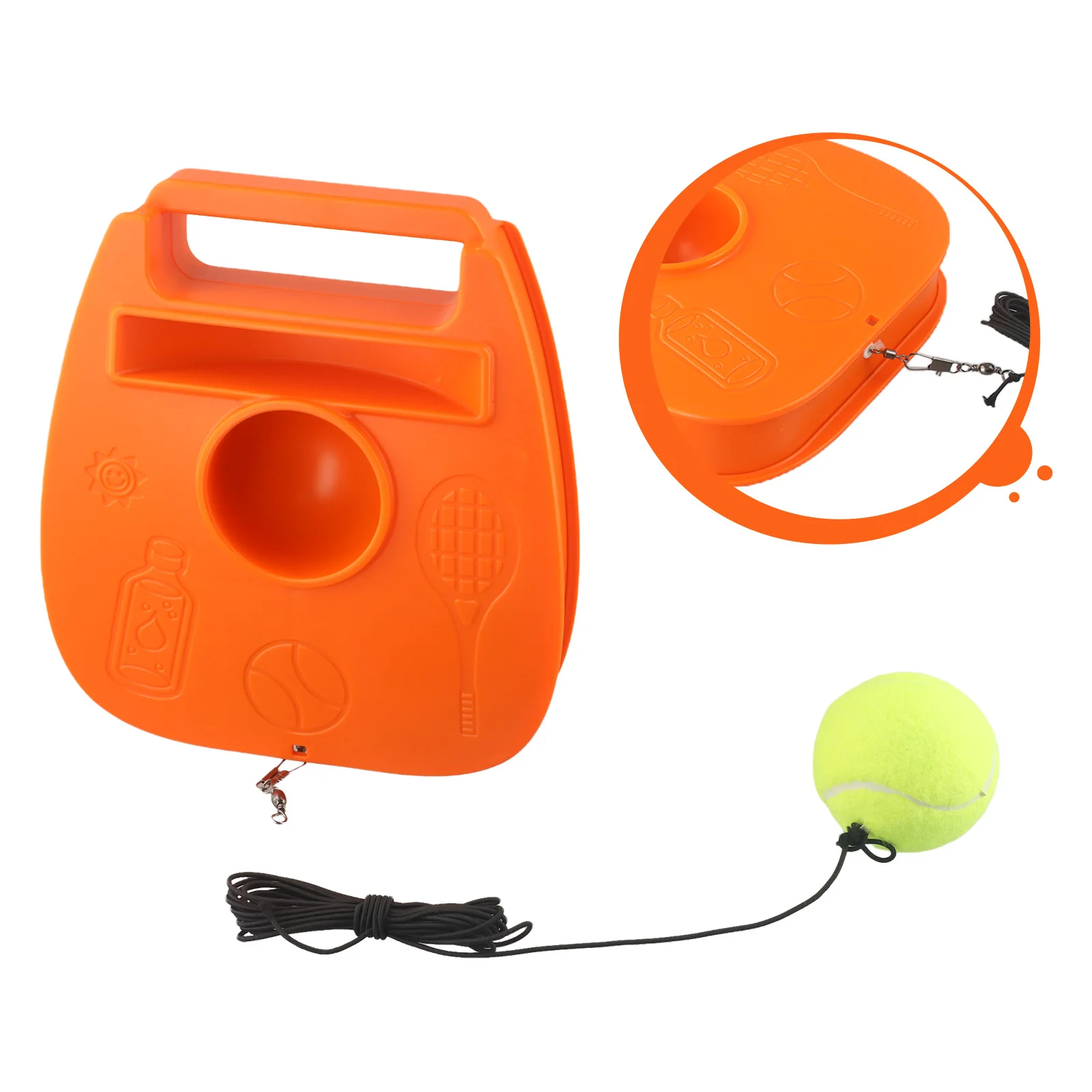 Heavy Duty Tennis Training Equipment Self-Duty Rebound Tennis Trainer Sparring Device Rebound Ball With Long Elastic Rope