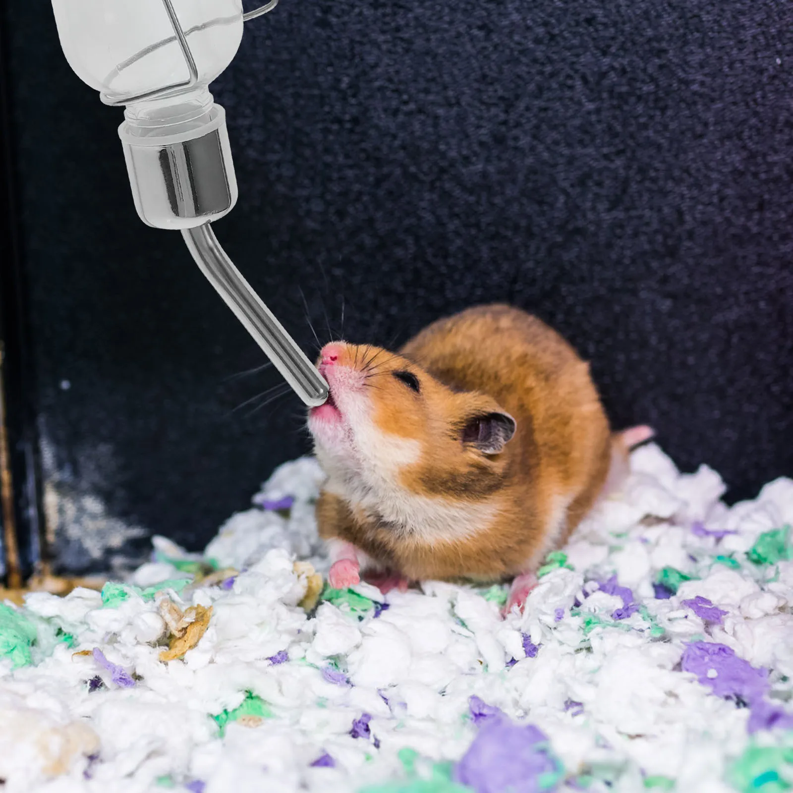 

2Pcs Pet Water Bottle Hanging Small Animal Drink Dispenser Nozzle Water Feeder For Rabbits Guinea Pigs Hamsters