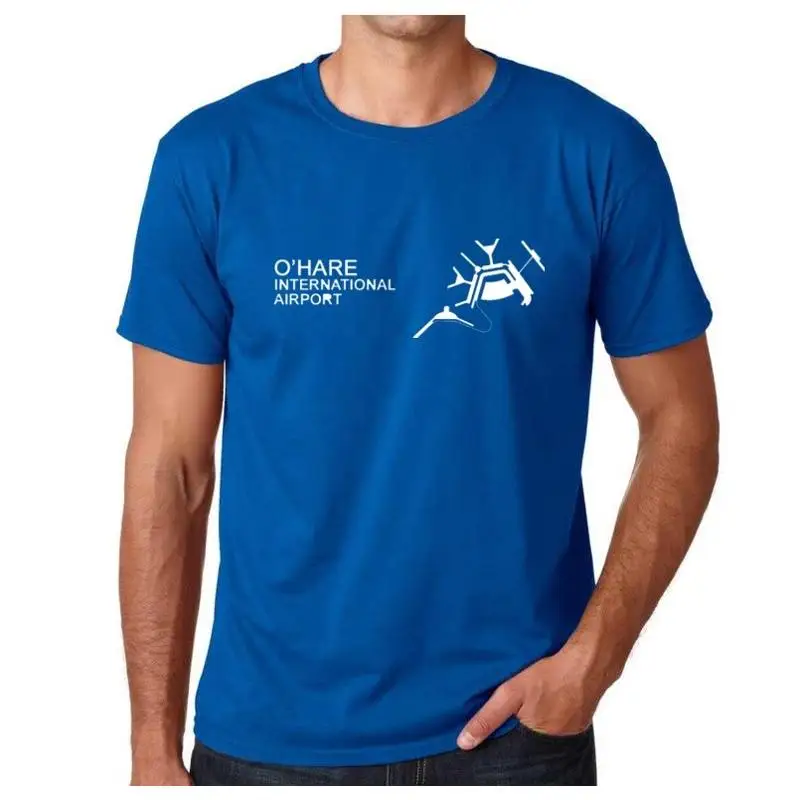 

Футболка O'hare International Airport Chicago Illinois Air Travel Синяя