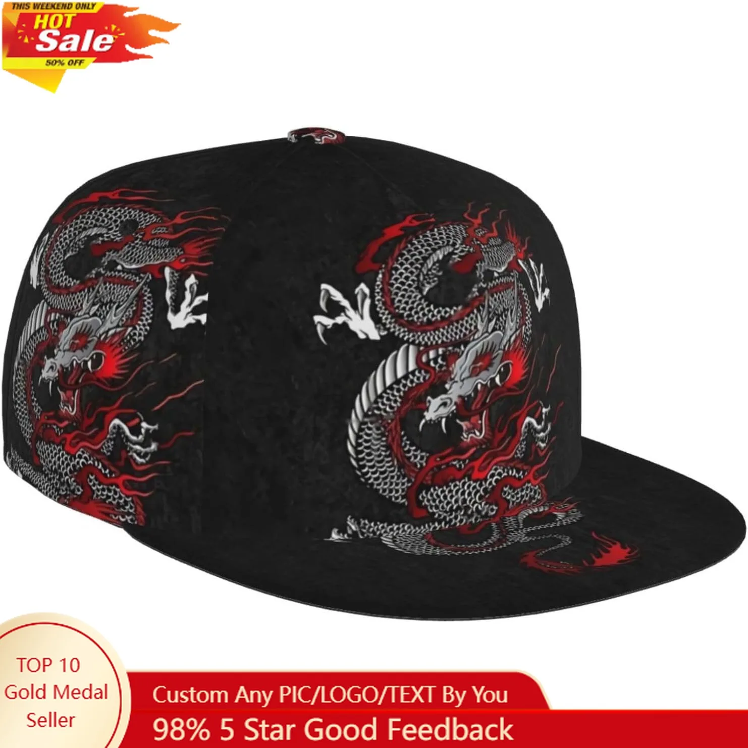 

Dragon Animal Hats Men Women Cute Dragon Print Baseball Hat Cute Dragon Print Baseball Cap Adjustable Hat
