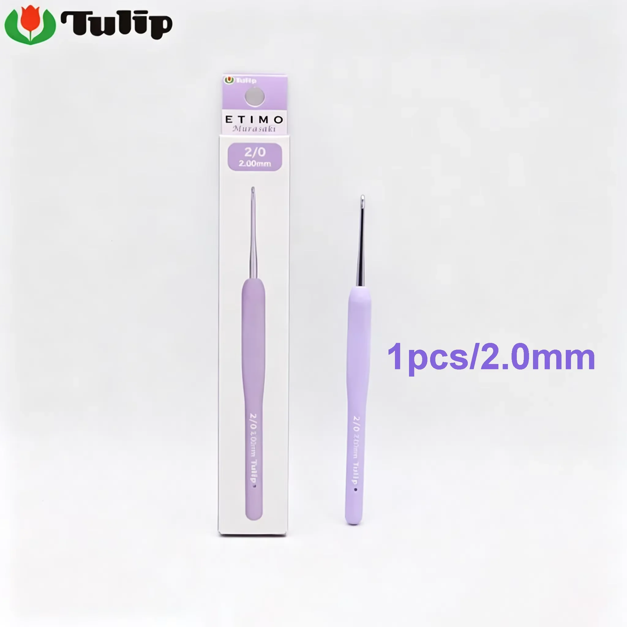 Originele Japanse Tulip ETIMO Murasaki haaknaald met comfortabele, ergonomische en zachte handgreep, garenbrei- en haakgereedschap