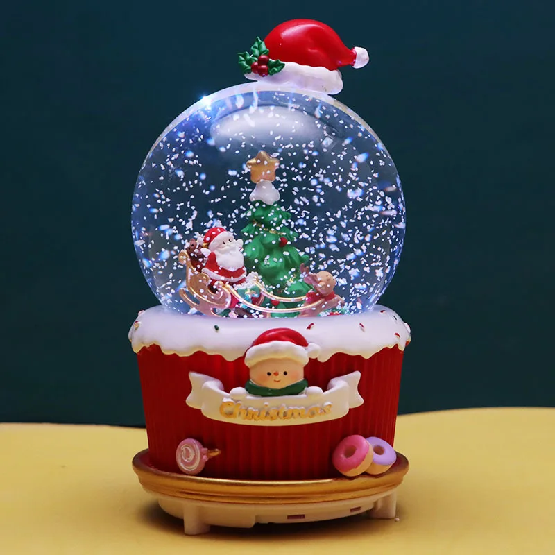 

Новый продукт: олень тянуть Санта-Клаус сани хрустальный шар музыкальная шкатулка настольный милый декоративный предмет праздничный подарок на день рождения