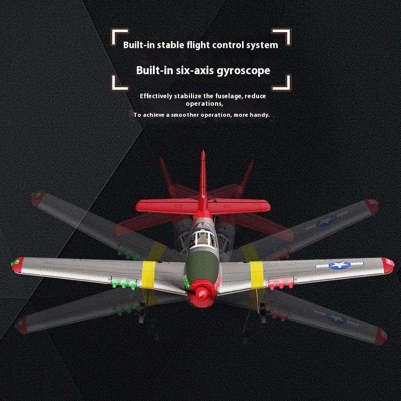

Bm26 четырехканальный P51 Mustang Fighter с фиксированным крылом, авиационная модель самолета, электрический пенопластовый планер, игрушечная модель, детский подарок