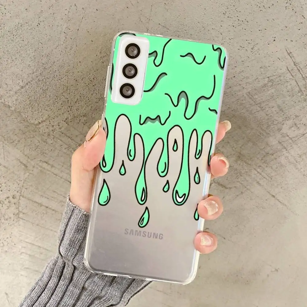 Casing Ponsel Seni Grafiti Cat Menyenangkan untuk Samsung Galaxy S 20 30 21 22 23 24 A 30 50 31 32 51 70 71 72 73 ULTRA Plus Lite Clear Case