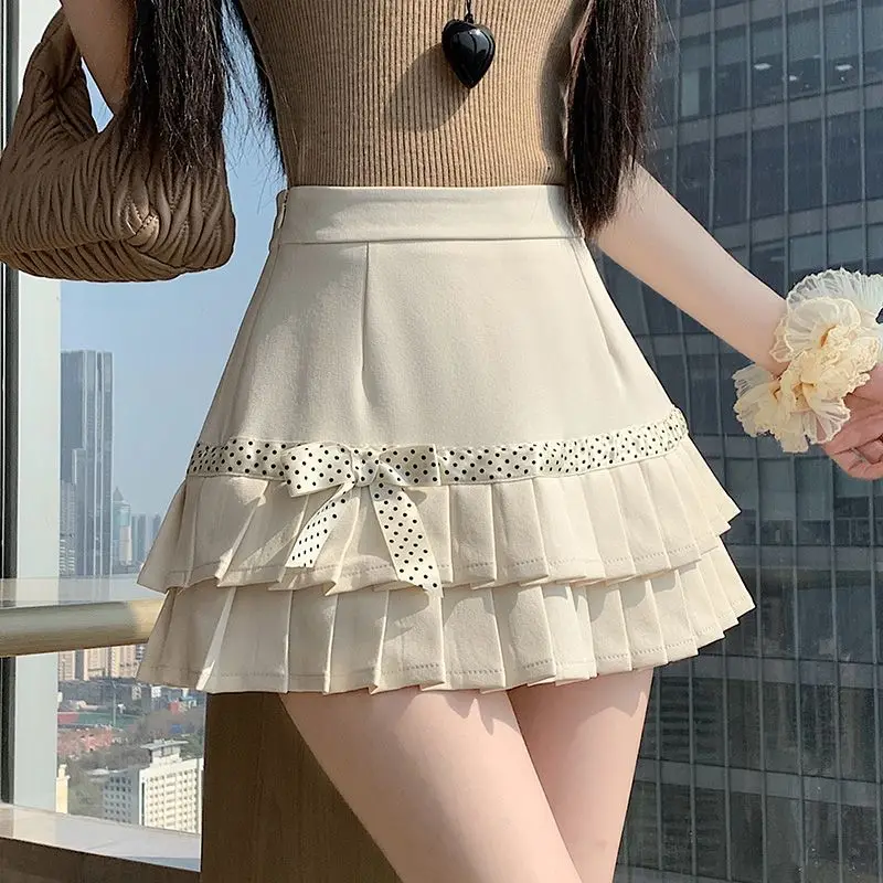 High Waist Pleated Skirt Skirt Women's 2026 Spring Lotus Leaf Edge Spice Girl A Word Hip Wrap Anti-light Skirt