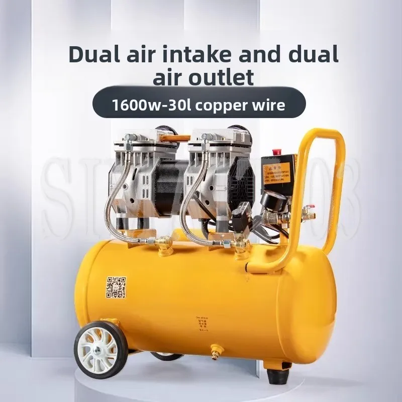 220V Oil-Free Silent Air Compressor | Mini Portable Pump for Woodworking & Spray Painting | Household Air Pump