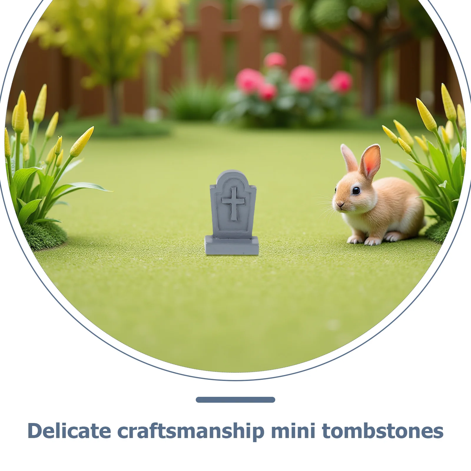 24Pcs Mini Plastic Tombstones Delicate Craftsmanship Halloween Miniature Decorations Tiny Cemetery Supplies Terrarium Figurines