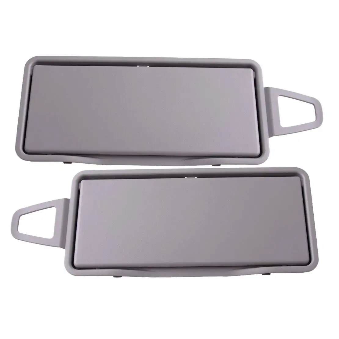 1 Pair Gray Left & Right Side Sun Visor Shade Makeup Mirror Frame Cover Fit for Mercedes Benz E Class W212 CLS W218 2011-2014