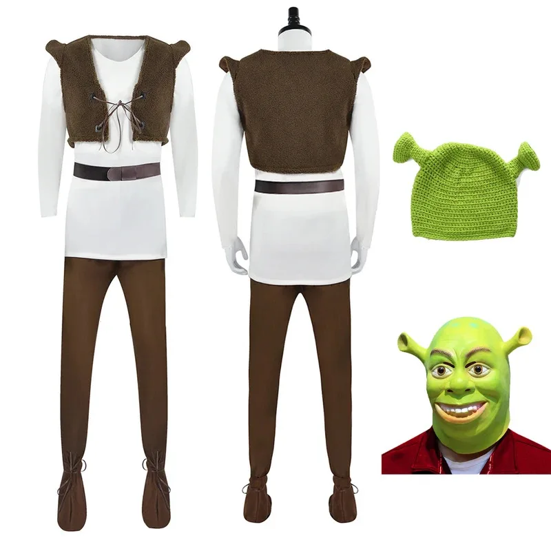 

Animated Movies Green Monster Cosplay Costume Disguise Full Set for Adult Kids Outfits Halloween Carnival Party Clothes Roleplay