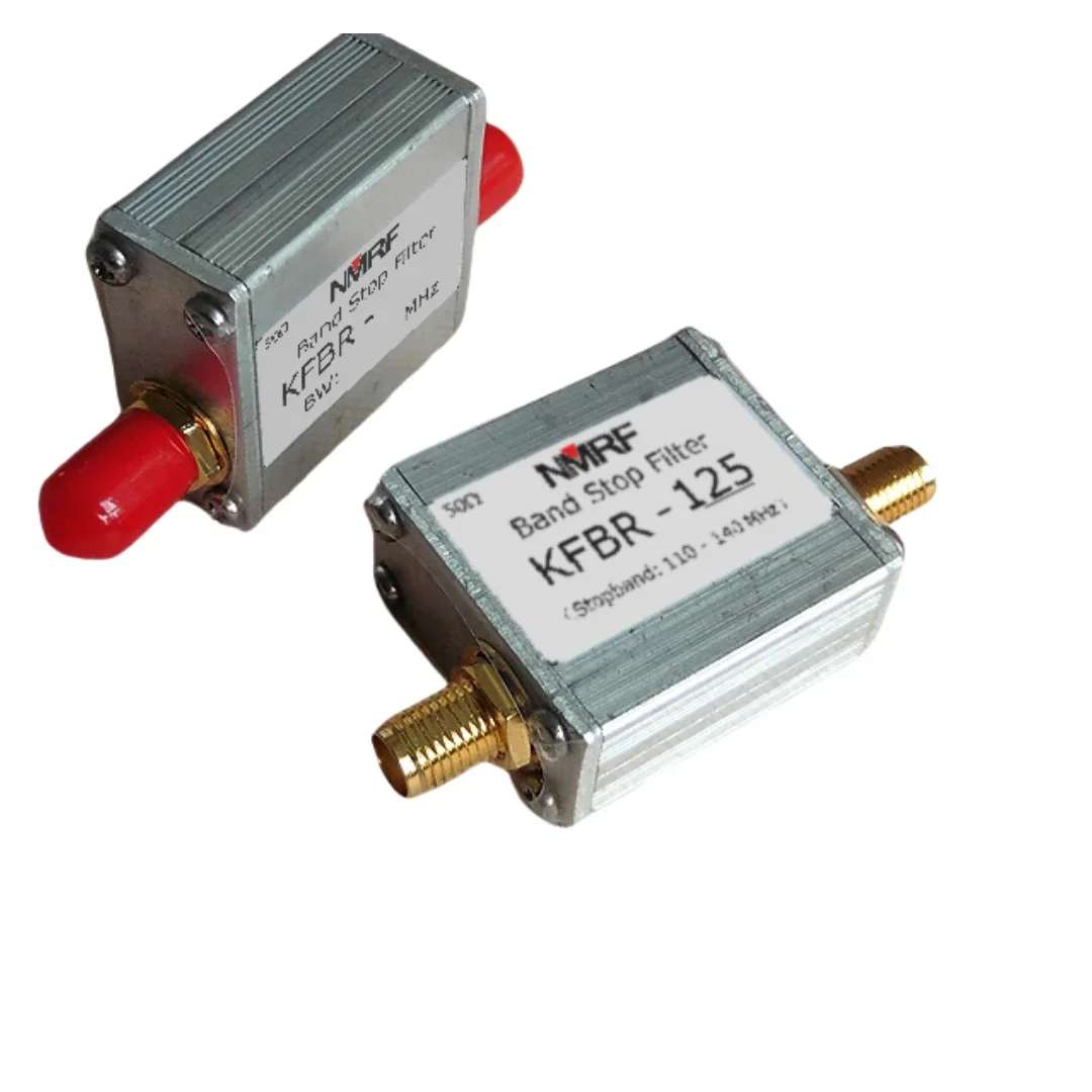 

110~140MHz band stop filter, cut 125MHz aviation broadcast signal, SMA interface