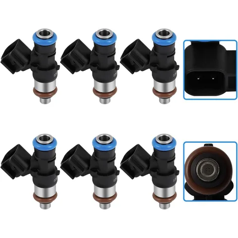 Топливные форсунки (6 шт.) 0280158091 для Ford Edge 3.5L 2007-2011, Flex 3.5L 2009-2011, Lincoln MKS 3.7L 2009-2011