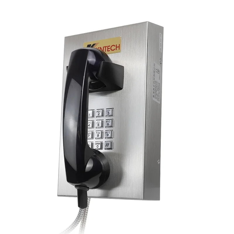 Телефон для заключенных KNTECH SUS304, антивандальный, с усиленным кабелем KNZD-10, для использования в тюрьмах и исправительных учреждениях