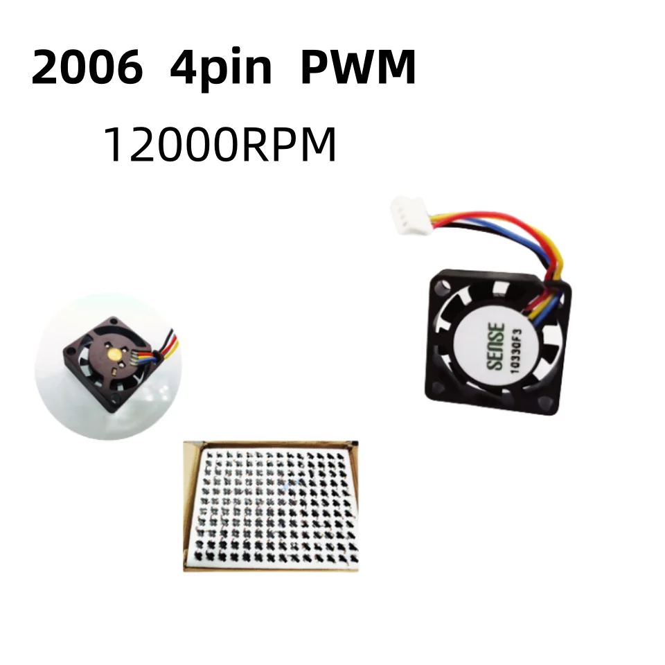 

NEW 2006 DC 5v 4Pin 2CM 20MM 2006 Fan 20x20x6MM Cooling Fan 12000RPM Ultrathin Fan Mini Fan Purifier Fan 4wire PWM