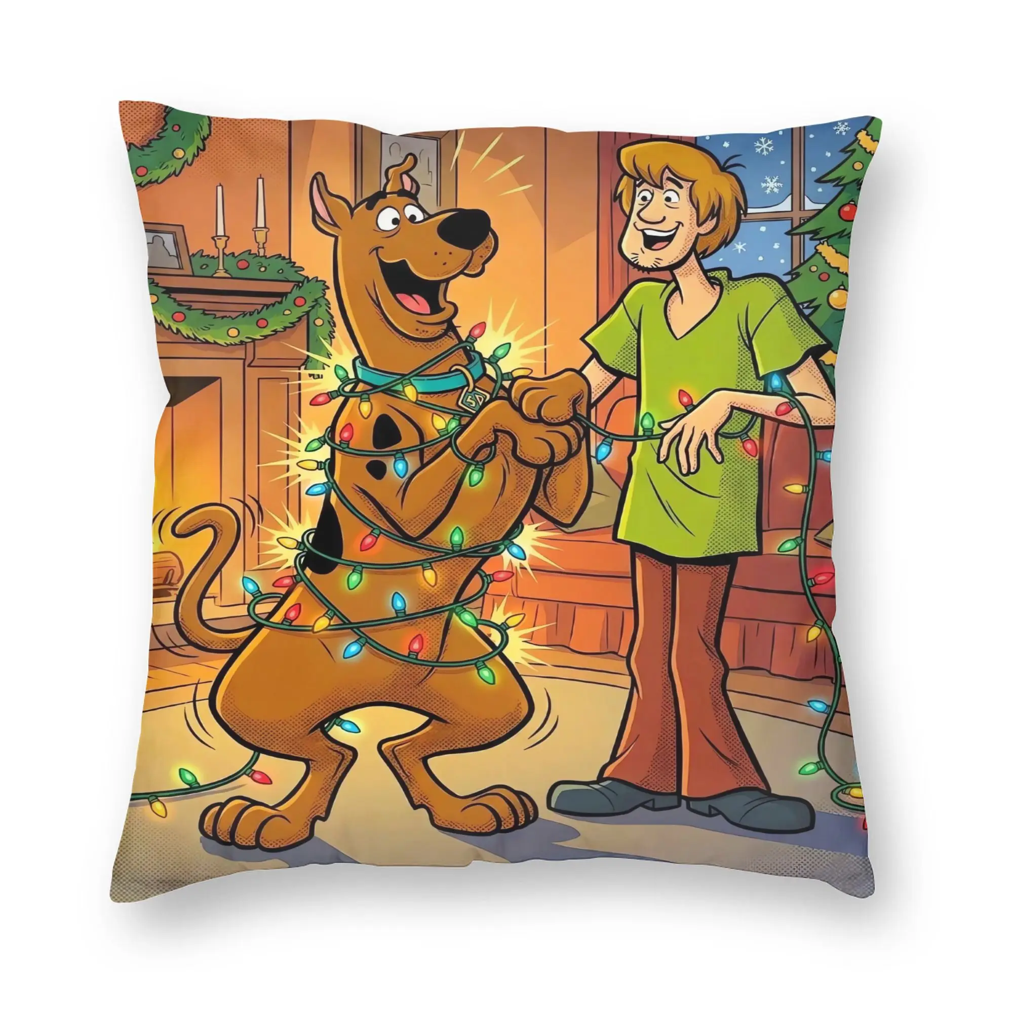 Cartoon Halloween Pillow Cover Scoobys Doos Fashion Pillow Case For Sofa Home Decor Square Pillowcases Gift