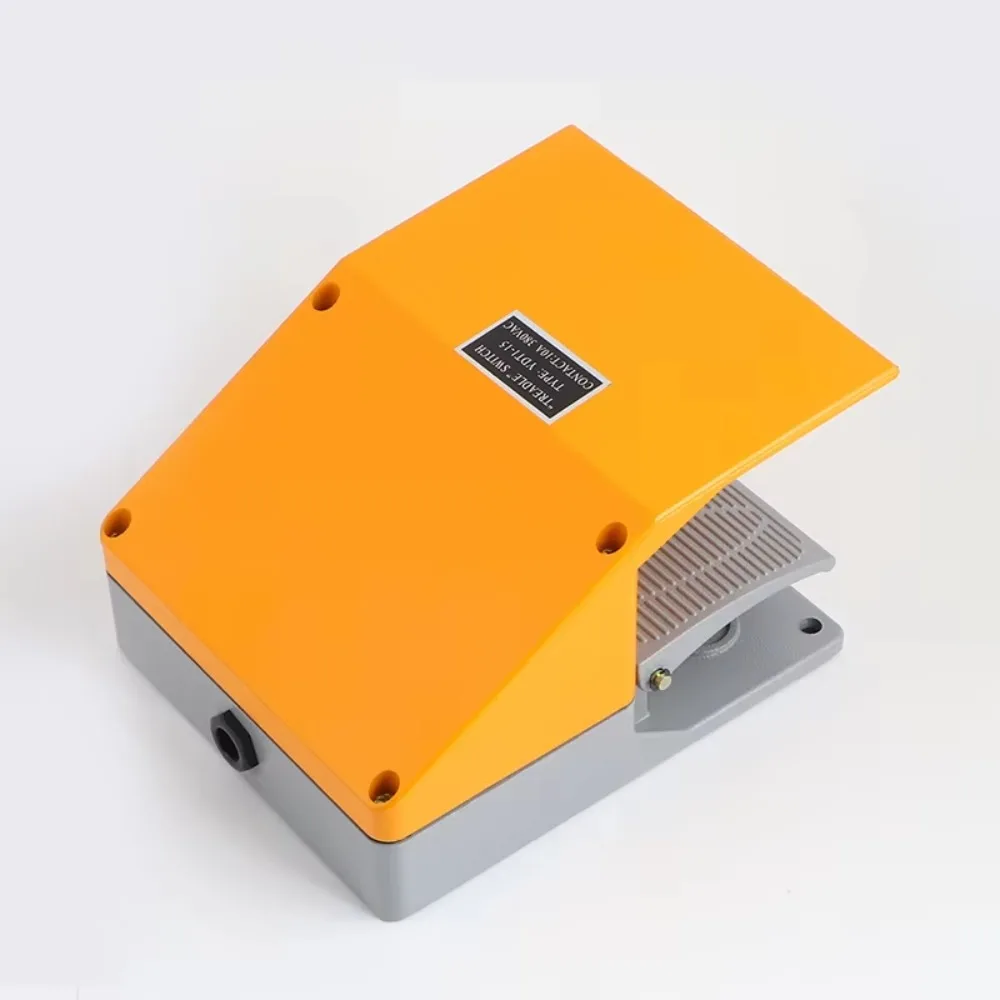 

Pedal interruptor pie YDT1-15 doble banda, accesorios para máquina y herramienta, carcasa aluminio contacto plateado, gris