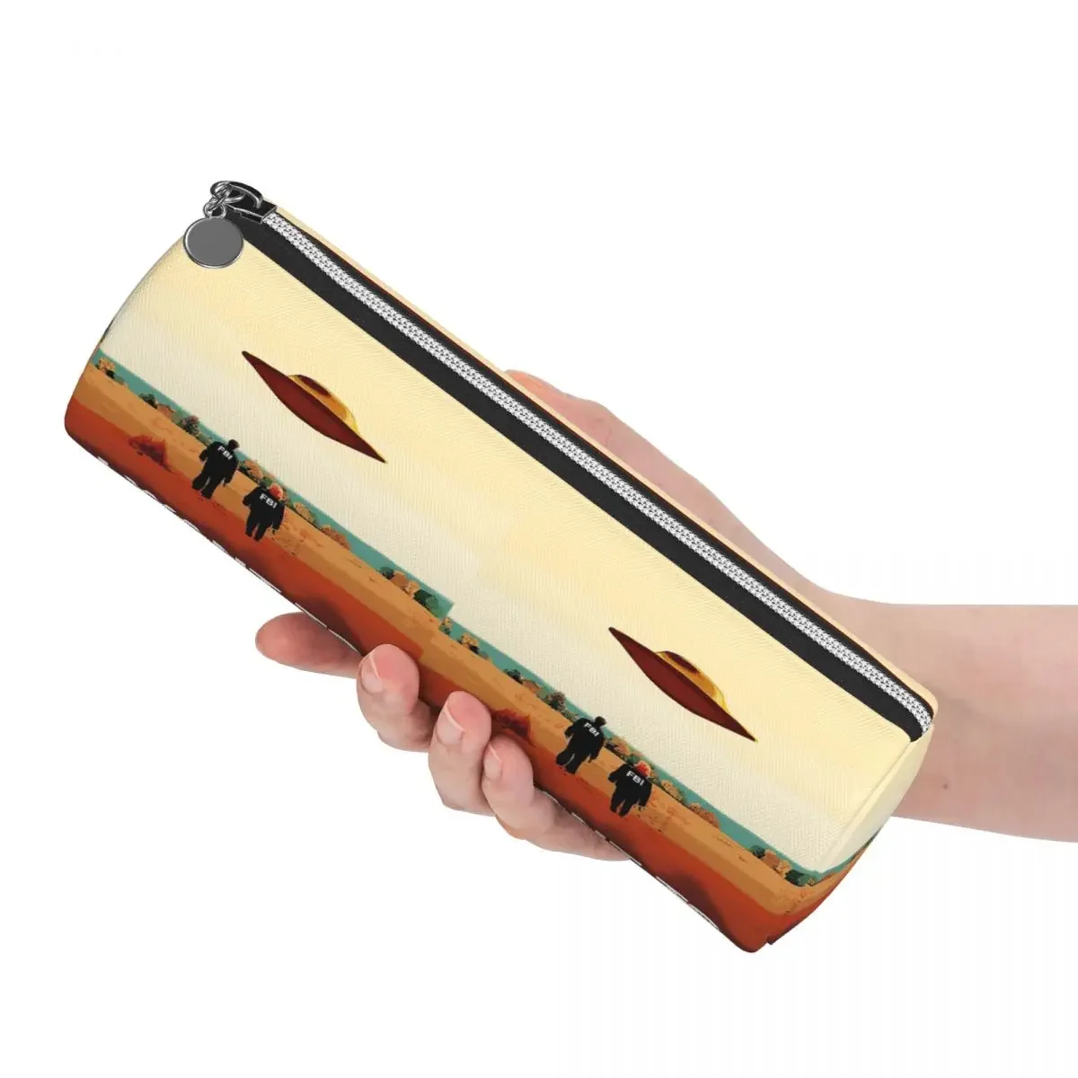 The X Files I Want To Believe FBI P Pencil Case Pen Holder Cylinder Pen Box Pencil Bag for Boy Girl Stationery Supplies
