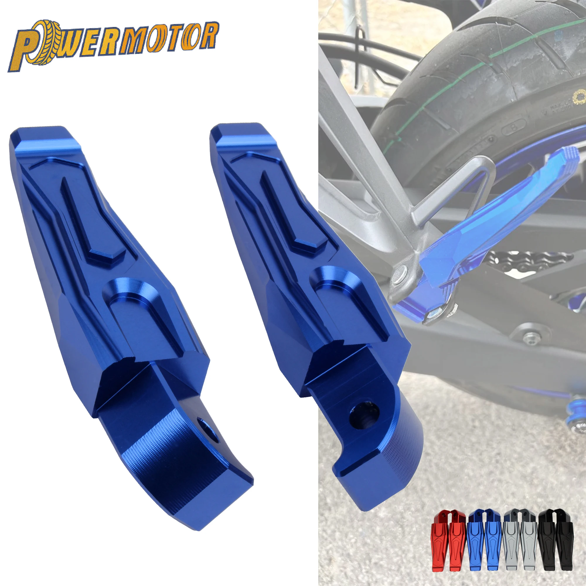

Motorcycle CNC Aluminum Rear Passenger Foot Peg Footrests Pedal For Yamaha NMAX155 XMAX300 NVX155 2017-2025 Replacement Parts