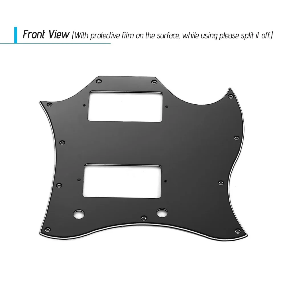 Professional 3 Ply Guitar Pickguard Black Color PVC Material Guitar Scratch Plate Electric Guitar Pickguard For Electric Guitars
