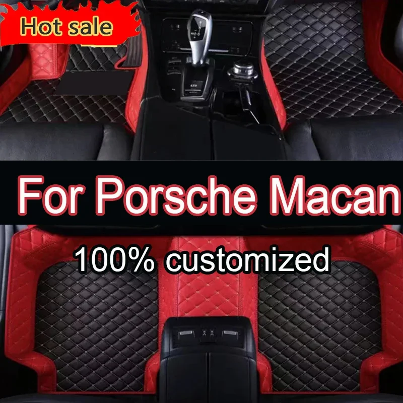 

Thickening Car Floor Mats For Porsche Macan 95B 2018 2017 2016 2015 2014 Leather Car Mats Full Set Tapis Voiture Car Accessories