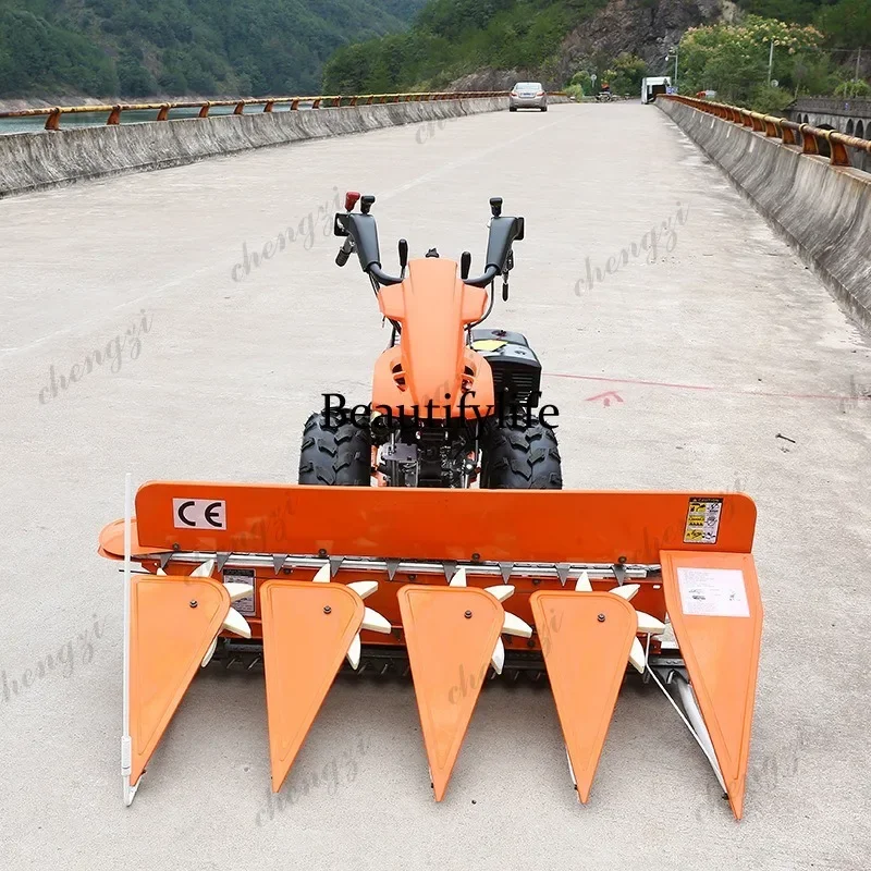 A172  Multifunctional small agricultural harvester for harvesting wheat rice and garlic with a cutting width of 120CM