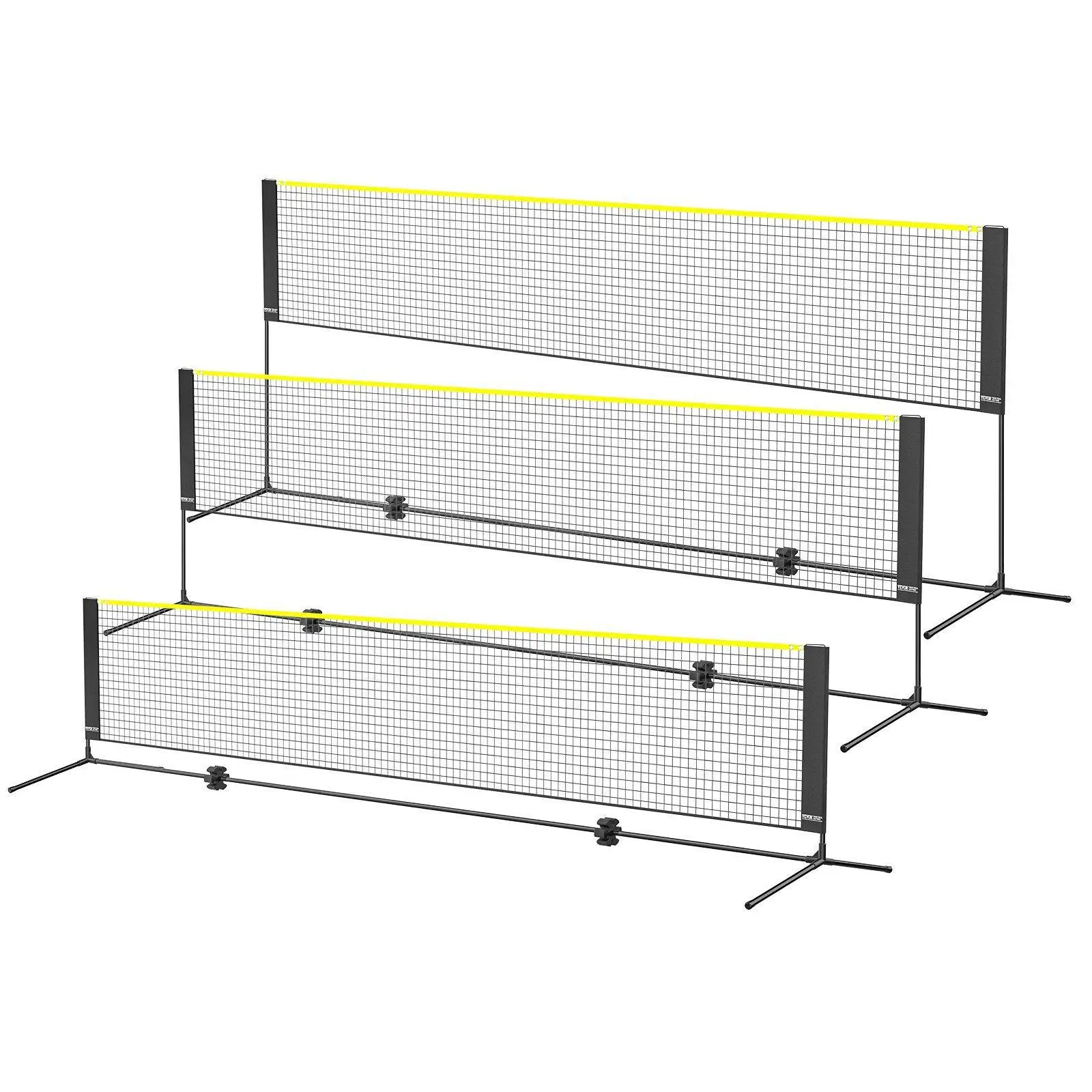 

All-in-One 14ft Portable Net System for Pickleball Badminton Tennis with Ground Stakes and 420D Oxford Carry Bag