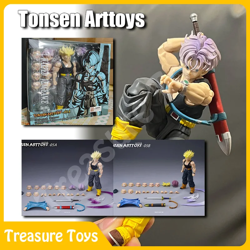 

Tonsen Arttoys Kamione Trunks Figure Dragon Ball Z Super Saiyan SSJ SSJ2 05a 05b Trunks Anime Action Figures Models Toys Gifts