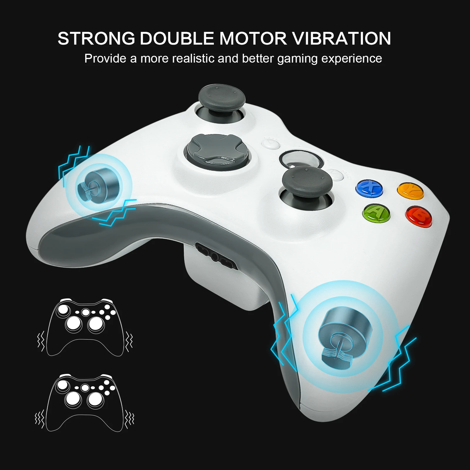 Controller For Xbox 360 2.4G Wireless Gaming Remote Joystick 3D Rocker Game Handle Tools Parts Dual Vibration