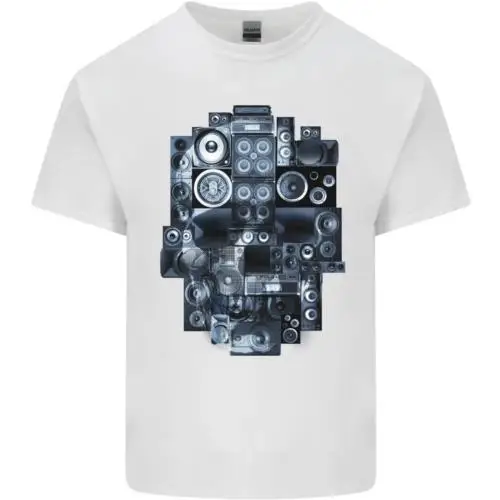 Speaker Skull Music Hi-Fi Mens Cotton T-Shirt Tee Top