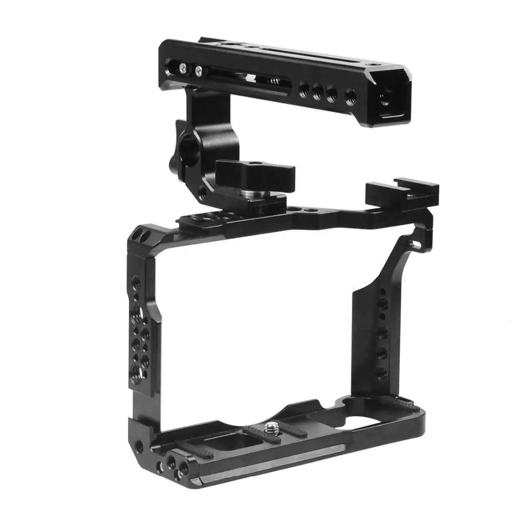 Aluminium SLR Kamera Käfig für Fujifilm X-T3 /XT3/XT2 /X-T2 DSLR Rig Schutzhülle Abdeckung mit Top griff Grip Kalten Schuh Montieren – Detail 24