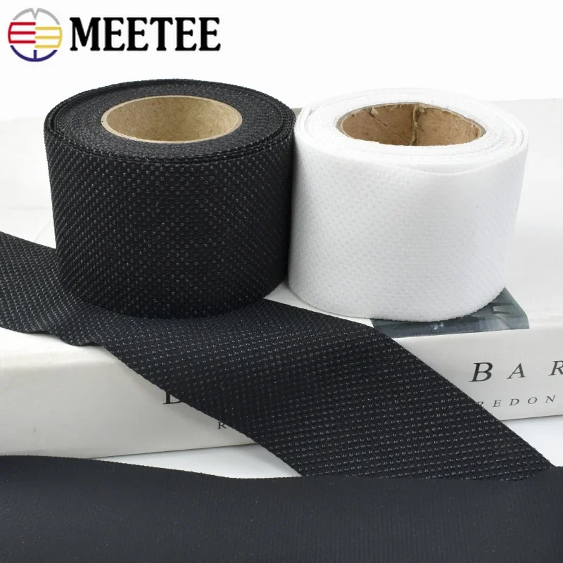 1Meter Meetee 50mm Non-slip Elastic Band Silicone Stretch Rubber Bands Webbing DIY Garment Belt Clothes Sewing  Accessories