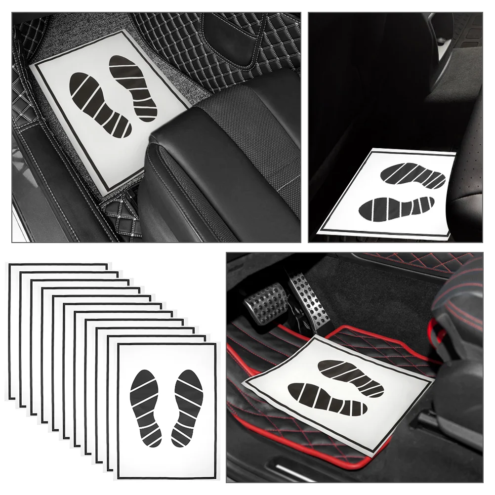 100 Pcs Vehicle Floor Paper Truck Accessories Auto Mat Pad Thank Little Finger Back