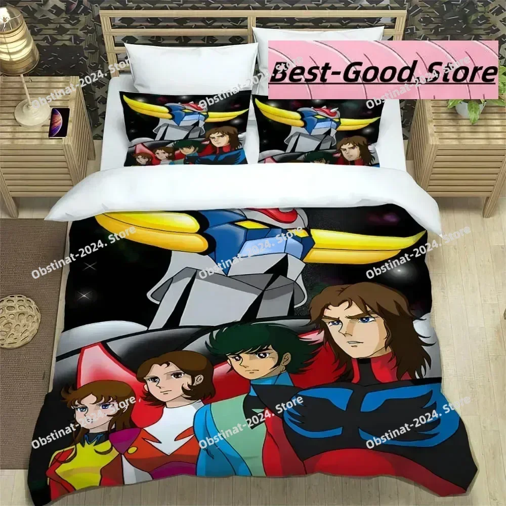 UFO ROBO GRENDIZER GOLDORAK Bedding Set Printed With Pillowcase Duvet Cover Soft Single Double Queen Super King Size luxury gift