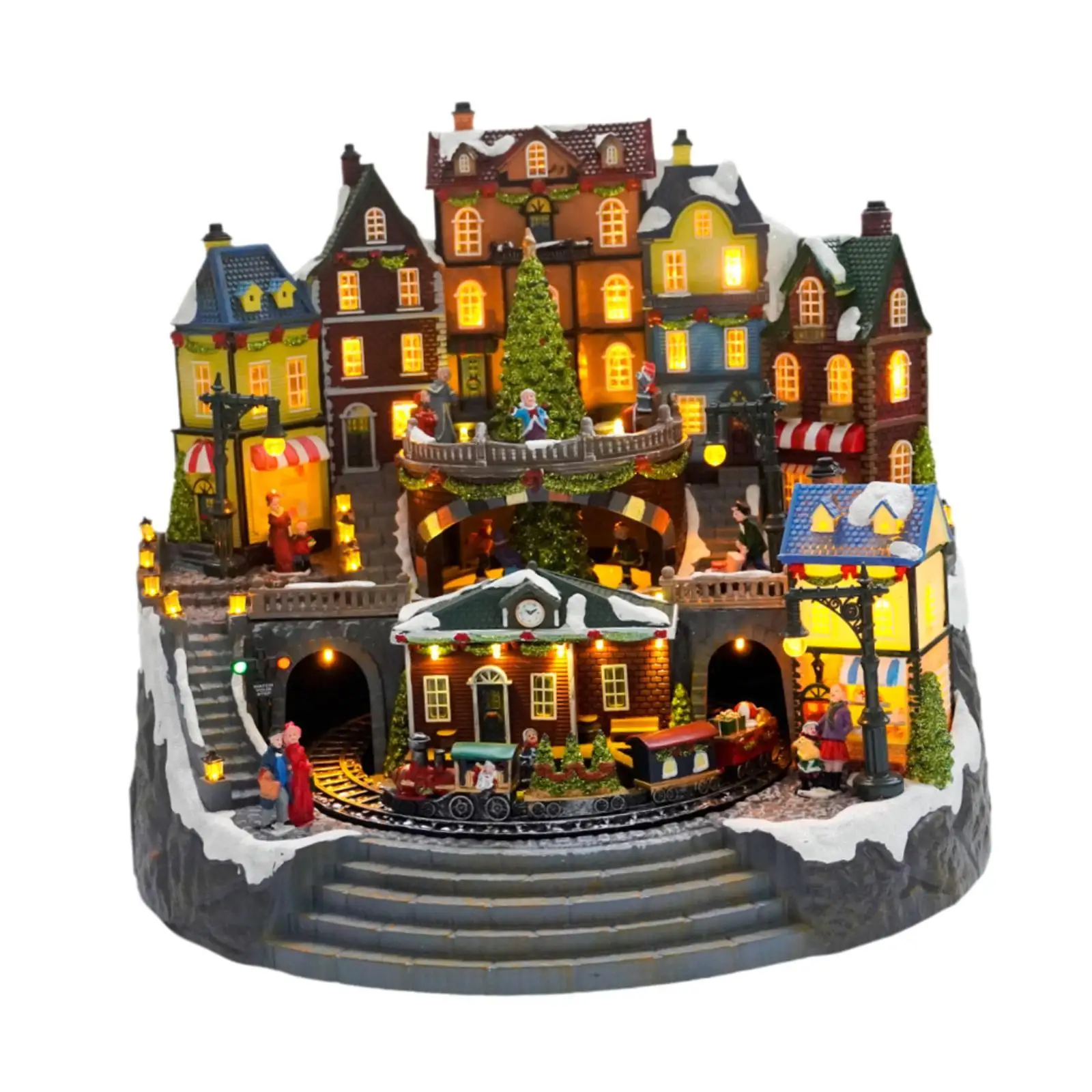 

Luminous LED Music Christmas House LED Lights Village Christmas Winter Scene House for Bedroom Indoor Desktop Festival Christmas