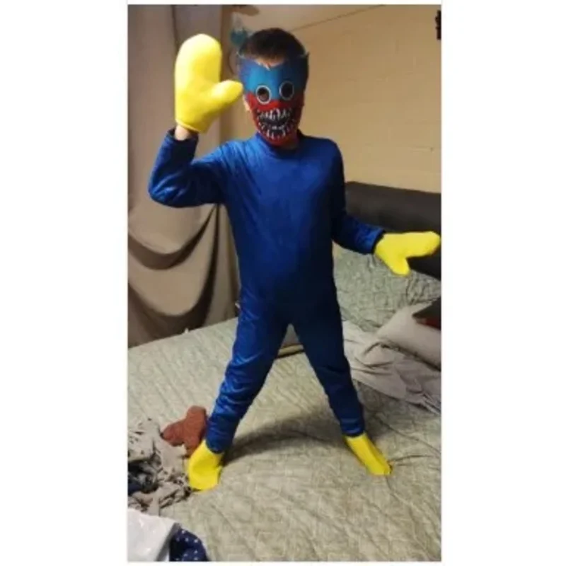 Huggy cosplay costume set for boy girl Bobbi plush sausage weird plush latex headgear funny Hami Vagi party dress up gift oi9336