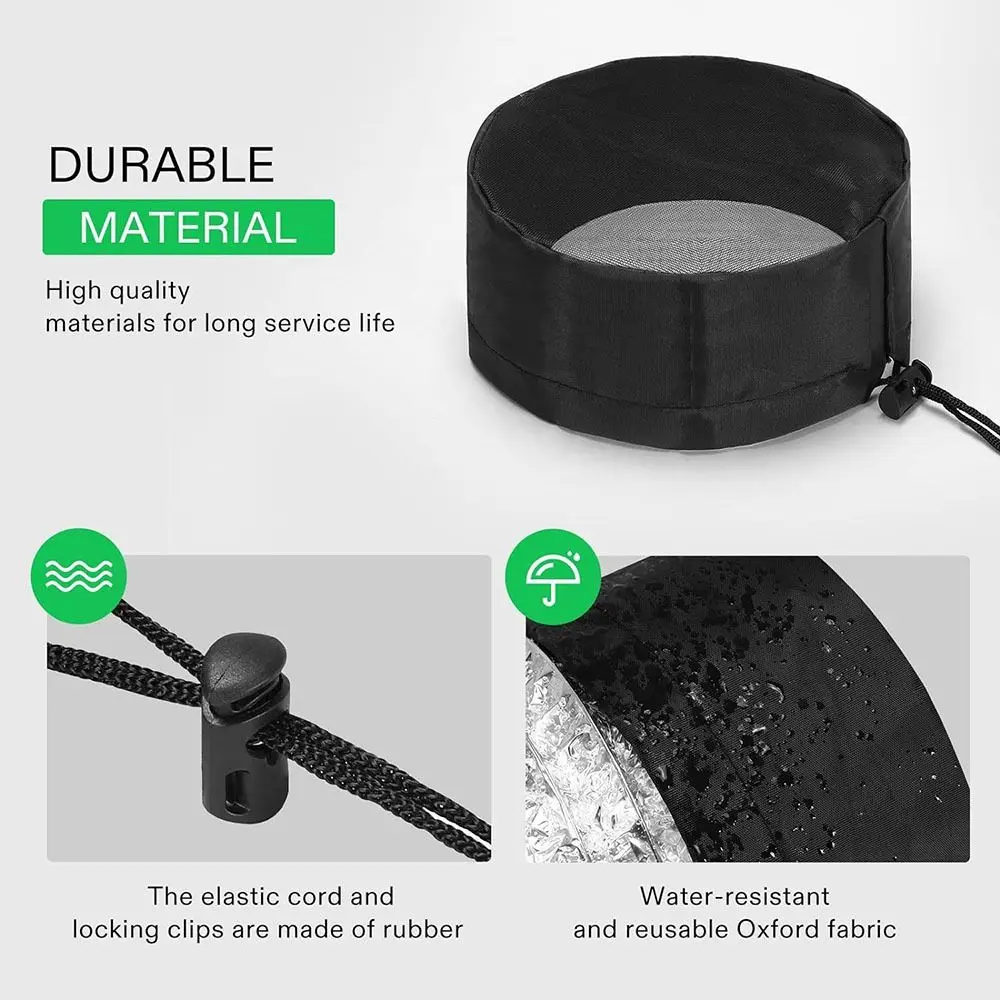 Duct Filter Vent Cover Grow Tents Vent Filter Cover with Elastic Band and Fixed Buckle to Dust-Proof for Plant Grow Tent Vent